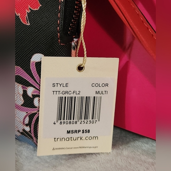 Trina Turk Saffiano Leather Wristlet NWT - Picture 7 of 8